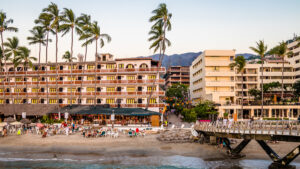 Puerto Vallarta buildings and beach